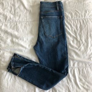 Frame Ali High-Waist Split Hem Cigarette Jeans
